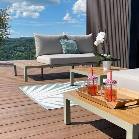 RUCCA ECO-WOOD 140D4A Outdoor Decking - Built-in Steel Core, Waterproof, Moisture & Corrosion Resistant, Weatherproof for Pool, Park, Mall & Waterfront Platform