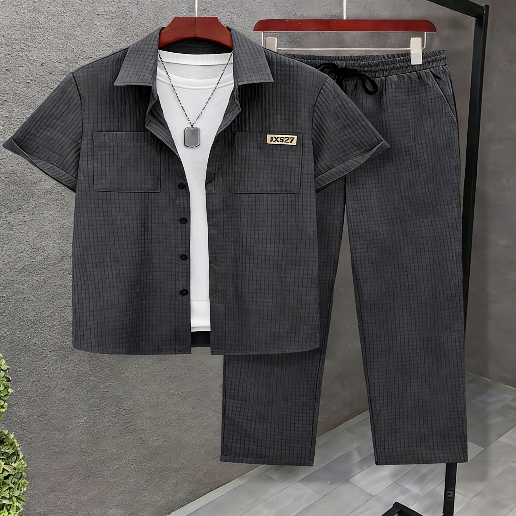 CONJUESS Men's & Couples' Loungewear Set - Soft Skin-Friendly Sleepwear, Loose Comfortable Pajamas for Home Relaxation