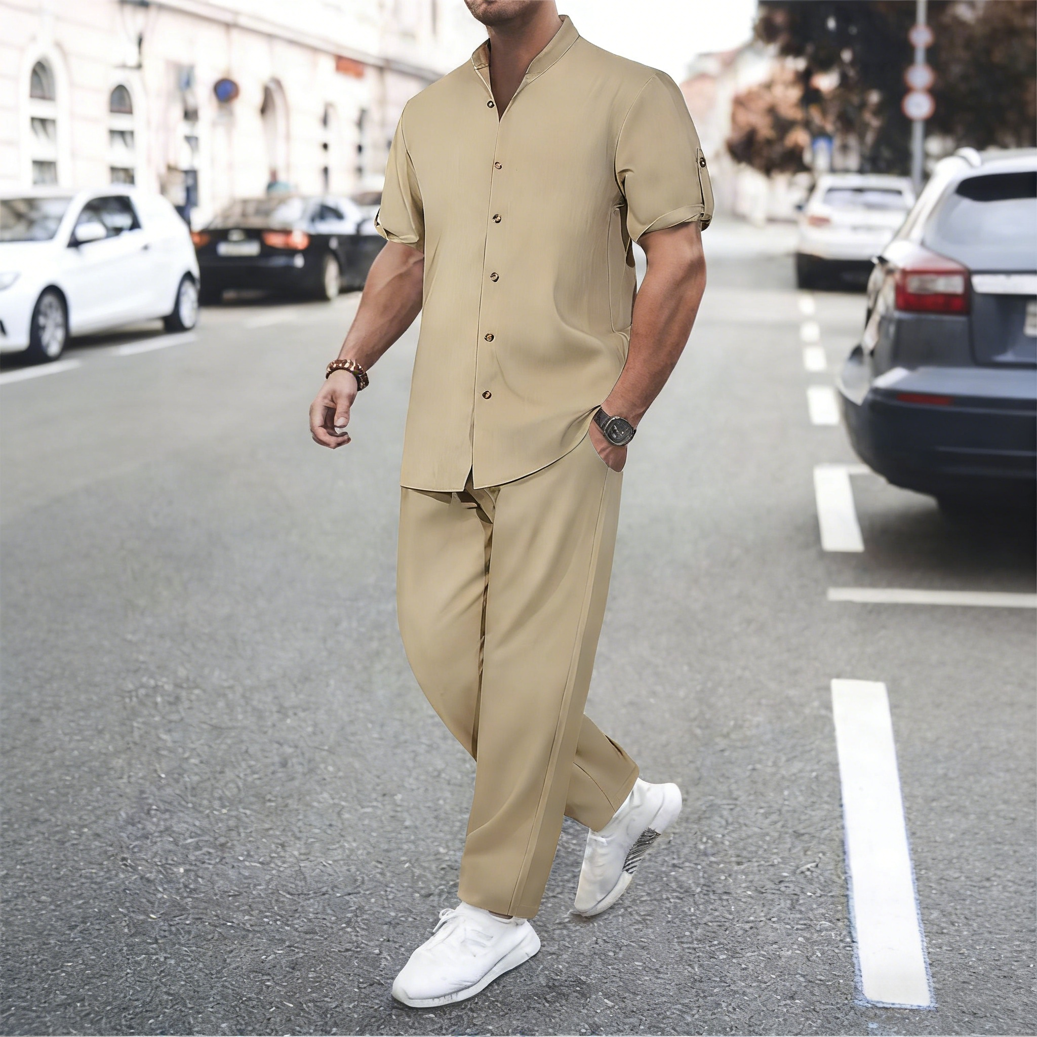 CONJUESS Men's & Couples' Loungewear Set - Soft Skin-Friendly Sleepwear, Loose Comfortable Pajamas for Home Relaxation