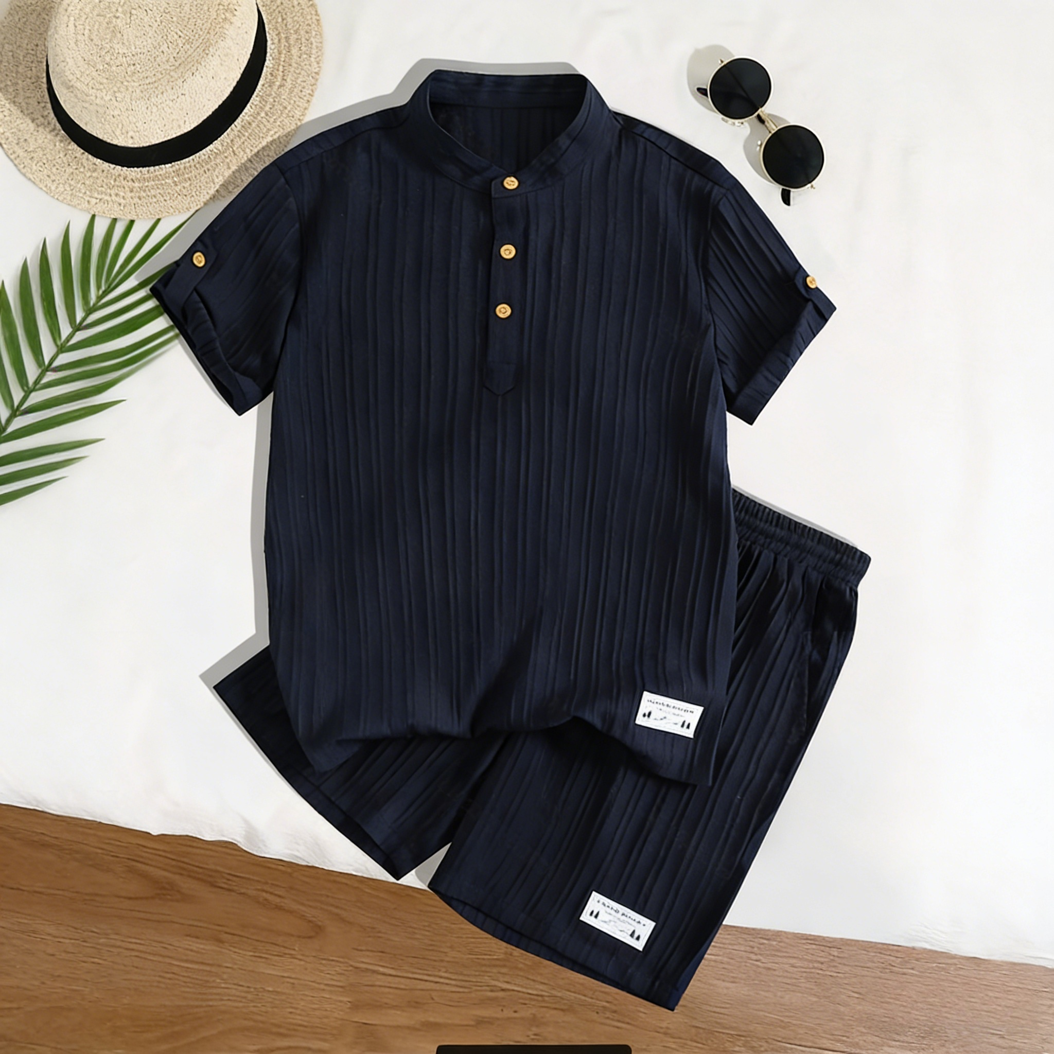 Yamijia Men's Fashion & Casual Clothing Set - Ice Silk Quick-Drying, Loose & Versatile, Suitable for Daily Commute, Outdoor and Multi-Scene Wear