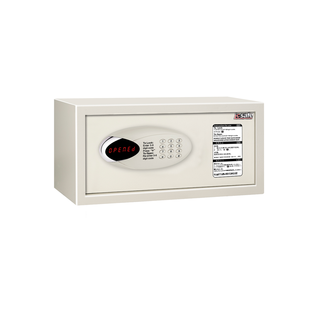 Hotel Safe 2042MQ | Password & Key Dual Lock Compact Hotel Guest Room Safe