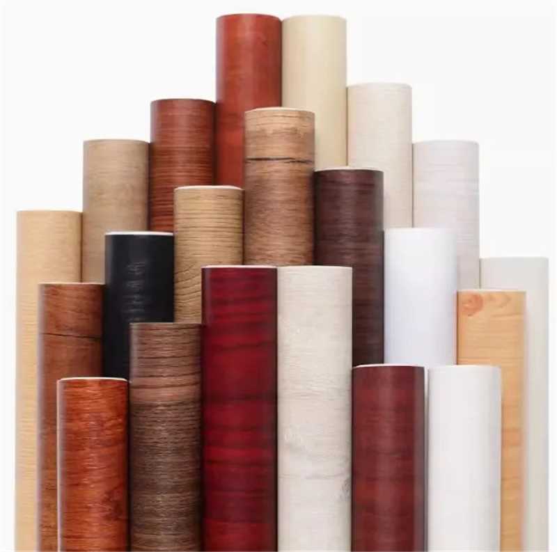 Eco-Friendly B1 Flame Retardant Wood Grain Film - 180um Self-Adhesive Waterproof PVC Viny