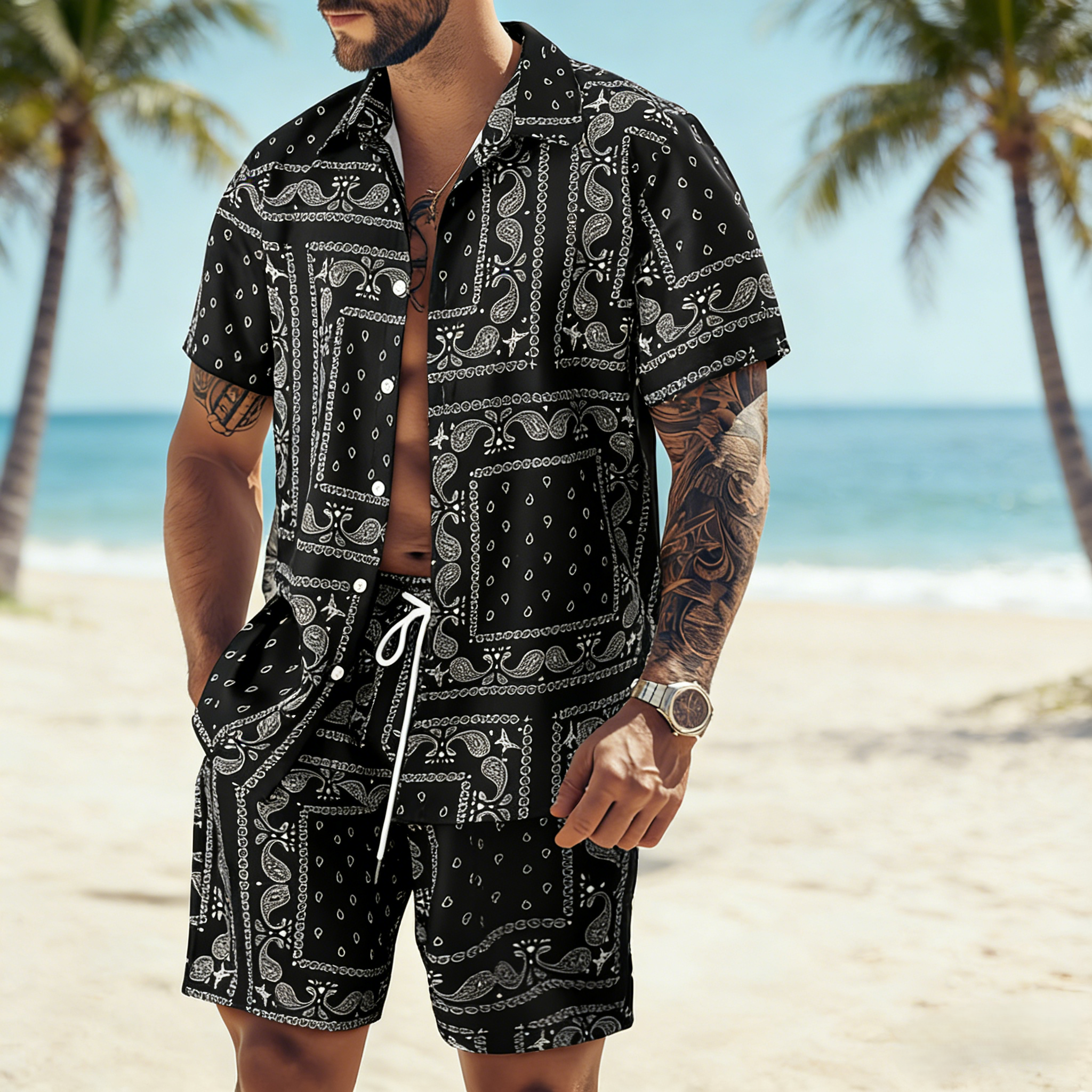 CONJUESS Men's & Couples' Loungewear Set - Soft Skin-Friendly Sleepwear, Loose Comfortable Pajamas for Home Relaxation