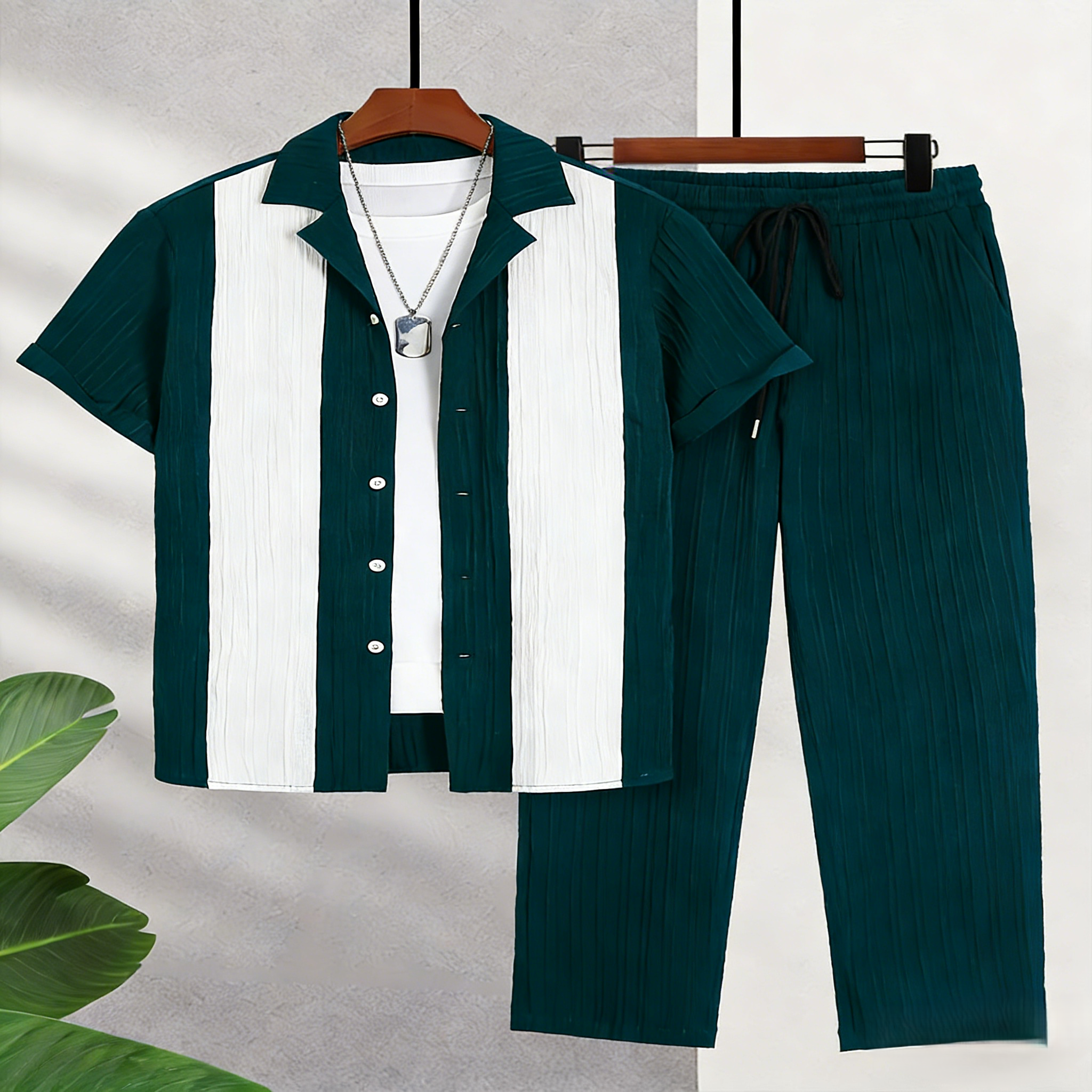 CONJUESS Men's & Couples' Loungewear Set - Soft Skin-Friendly Sleepwear, Loose Comfortable Pajamas for Home Relaxation