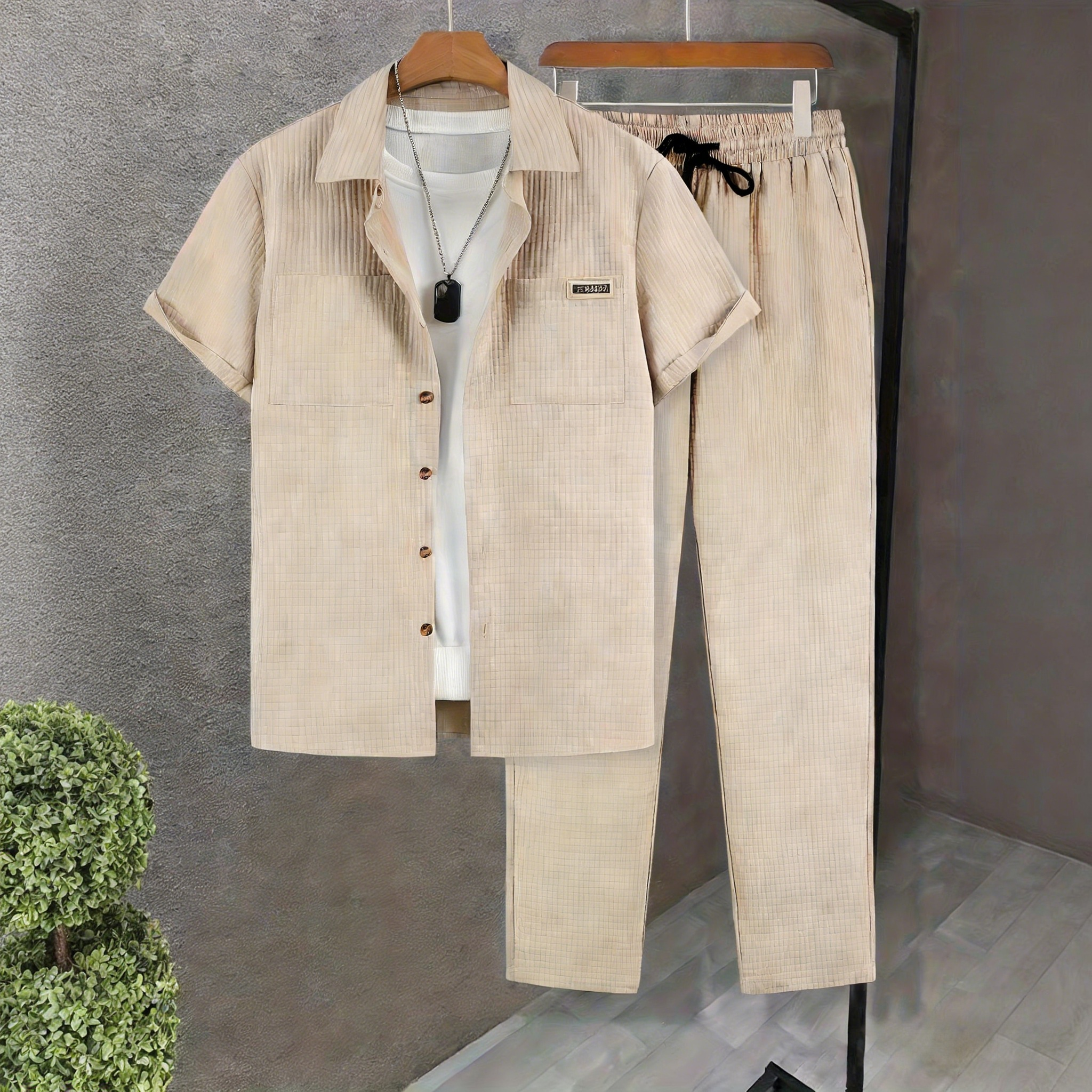 CONJUESS Men's & Couples' Loungewear Set - Soft Skin-Friendly Sleepwear, Loose Comfortable Pajamas for Home Relaxation