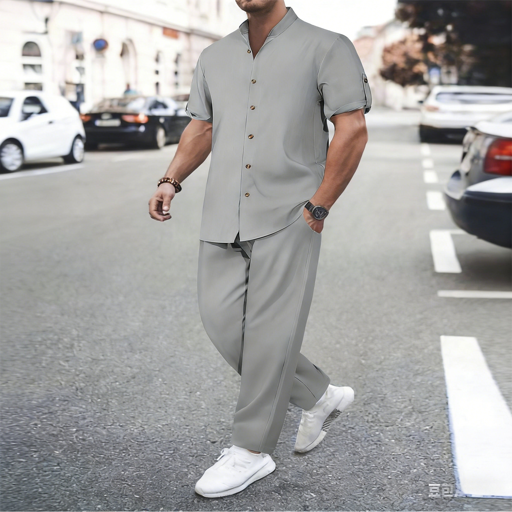 CONJUESS Men's & Couples' Loungewear Set - Soft Skin-Friendly Sleepwear, Loose Comfortable Pajamas for Home Relaxation