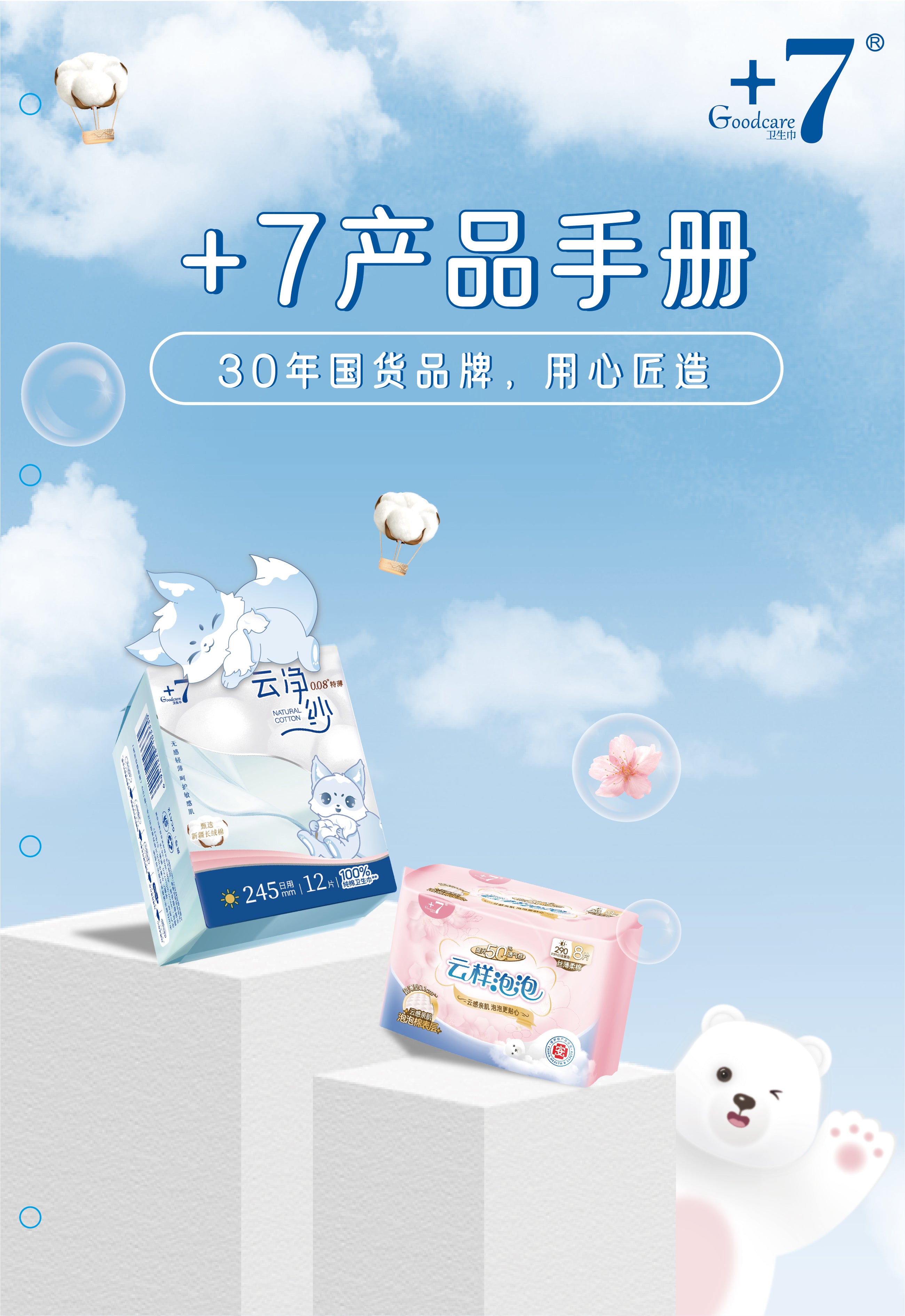 Goodcare +7 Natural Cotton Ultra Thin Sanitary Pads