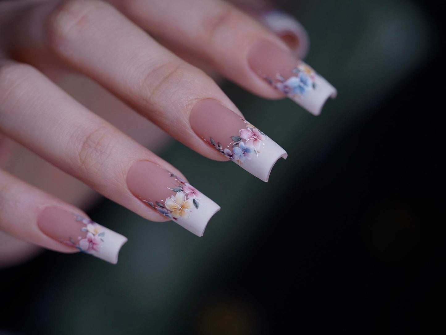 【 Garden】hand made;  French; Press-on nails; Customs